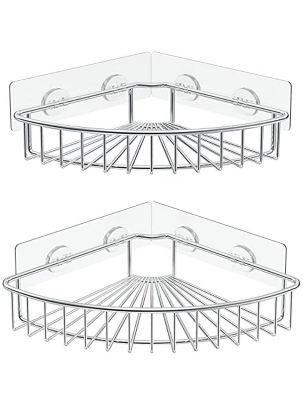 2-Pack Corner Shower Caddy, SUS304 Stainless Steel, Silver